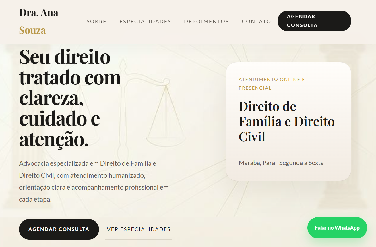 Preview da página Jurídica